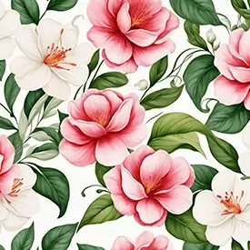 Vorhänge mit Blumenmustern